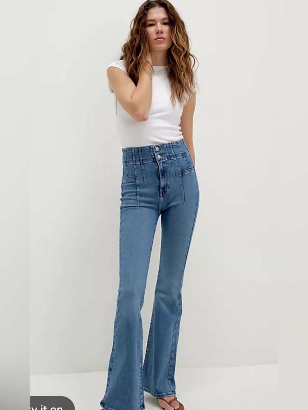 We The Free Jayde flare Light Blue High-Rise Jeans size 28